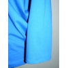Bawełniana luźna bluzka kryjąca boczki - chabrowa